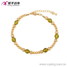 74319 Xuping neue Designer einfachen Kreis Gold Armband Modelle Vogue Kunststoff Bead Armband Charme